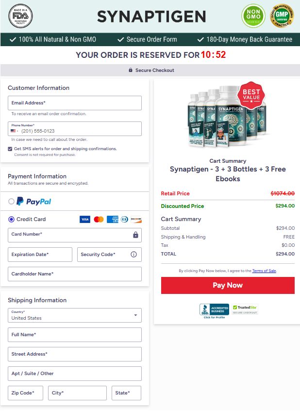 Synaptigen  - Secure checkout